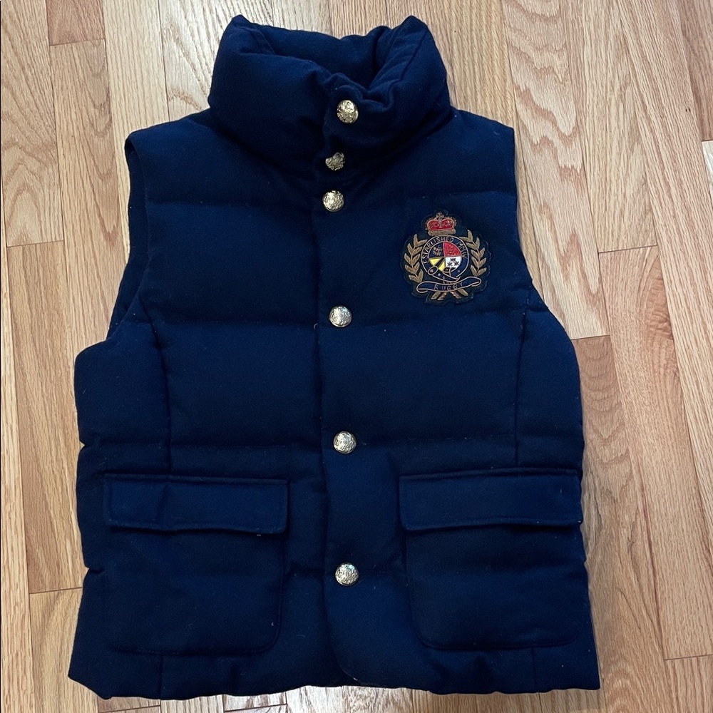 EUC Ralph Lauren Rugby Women’s Medium wool and cashmere down and feathers vest.